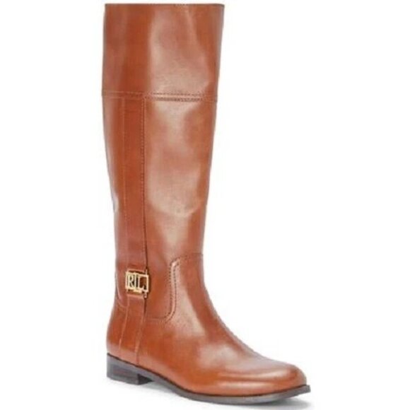 Lauren Ralph Lauren Women's Everly Riding Boots Tan 7.5B NWT - Picture 1 of 14
